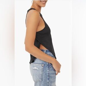 Free People Out the Door Rib Tank in Black